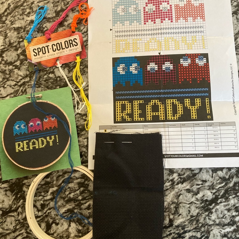 Pac-Man Counted Cross Stitch Kit